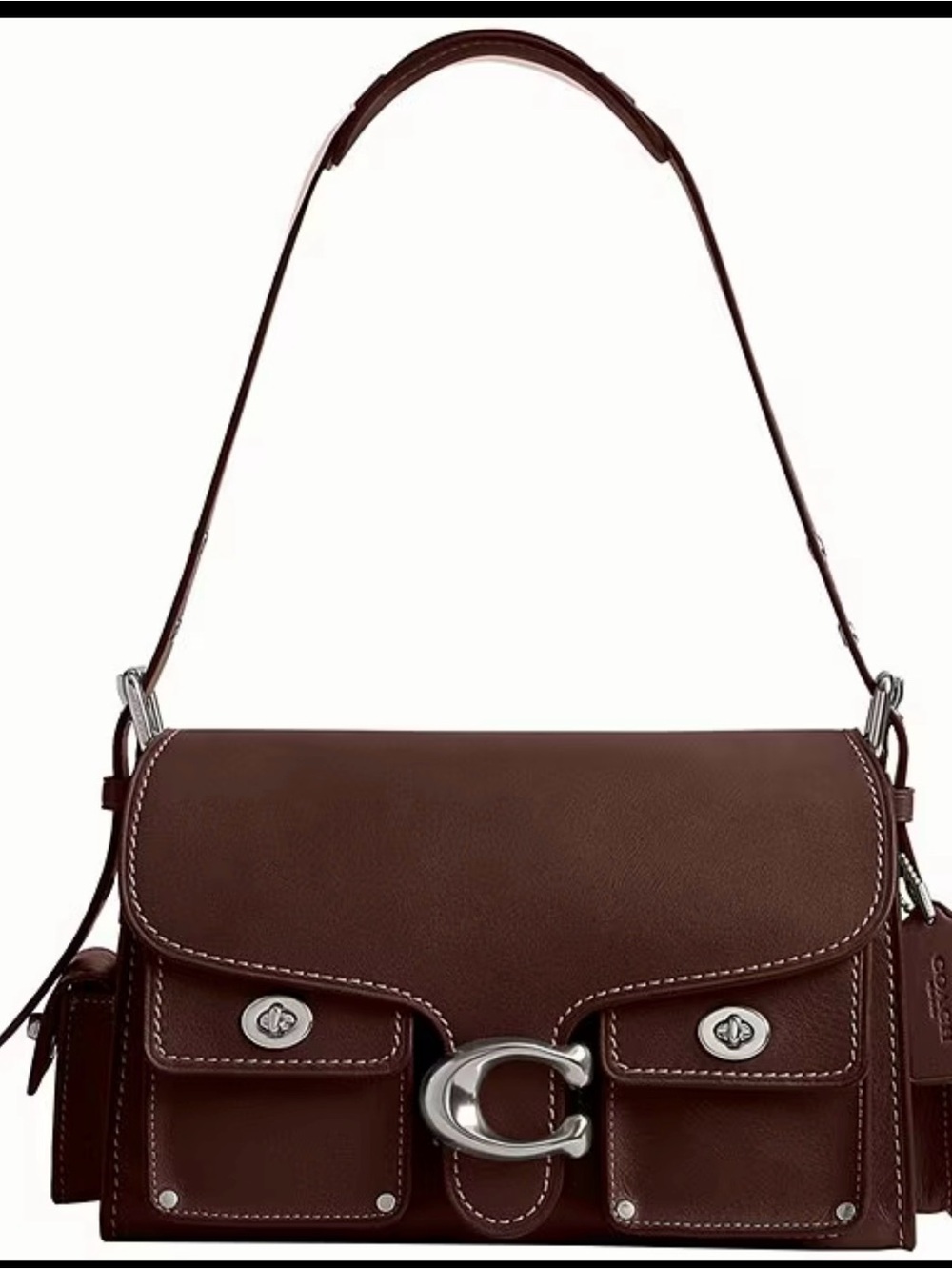Coach Cargo Turnlock Soft Tabby Leather Shoulder Bag